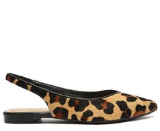 Sapatilha Slingback Bico Fino Onça