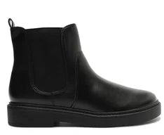 Bota Chelsea Cano Curto Salto Baixo Bold Preta