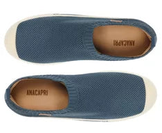 Tênis Slip On Azul Jeans Alê Knit