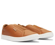 Tênis Slip On Elástico Marrom