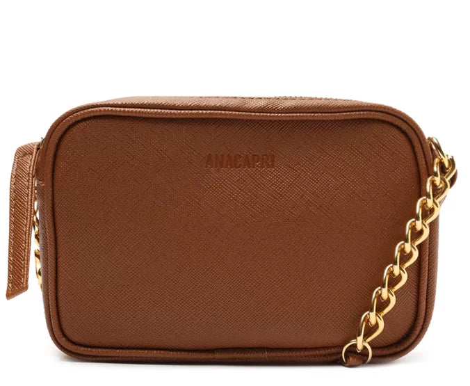 Crossbody Marrom Essencial Pequena