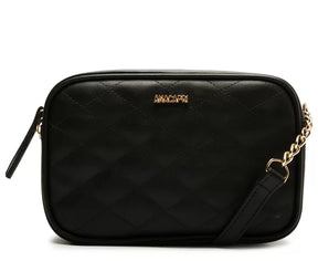 Bolsa Crossbody Preta Média Matelassê Triangular